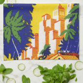 Vintage Miami Florida-Reise Geschirrtuch (Gefaltet)