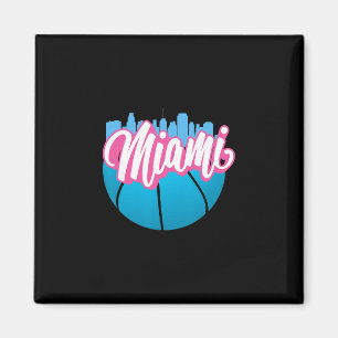 Vintage Miami Florida Stadtlandschaft Retro Miami  Magnet