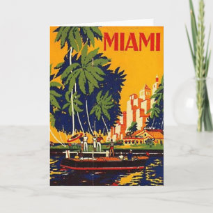 Vintage Miami, Florida, USA - Karte