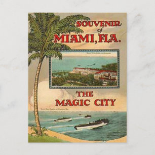 Vintage Miami, Florida, USA - Postkarte