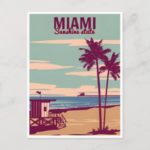 Vintage Miami Florida Vereinigte Staaten von Ameri Postkarte