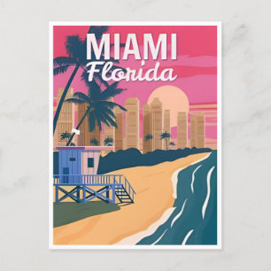 Vintage Miami Florida Vereinigte Staaten von Ameri Postkarte