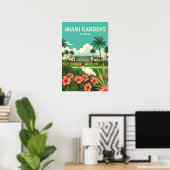 Vintage Miami Gardens Florida Poster (Heimbüro)