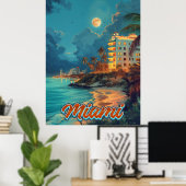Vintage Miami Poster (Heimbüro)