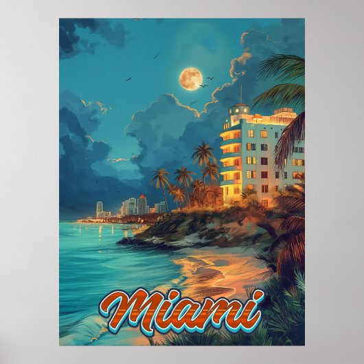 Vintage Miami Poster (Vorne)