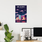 Vintage Miami Poster (Heimbüro)