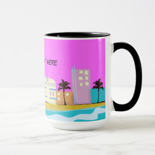 Vintage Miami Poster aus den 1980er Jahren Tasse