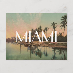 Vintage Miami Strand Foto wanderlust Reise Hipster Postkarte