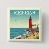 Vintage Michigan Button (Vorderseite)