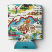 Vintage Michigan-Karte Dosenkühler (Rückseite)