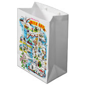 Vintage Michigan-Karte Mittlere Geschenktüte (Vorderseite Schrägansicht)