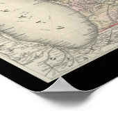 Vintage Michigan-Karte Poster (Ecke)