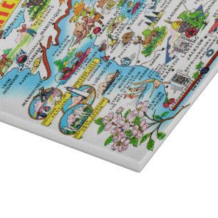 Vintage Michigan-Karte Schneidebrett