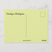 Vintage Michigan Map Postkarte (Rückseite)