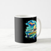 Vintage Michigan Map s - Retro us Staat Kaffeetasse (VorderseiteRechts)