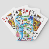 Vintage Michigan Map Spielkarten (Rückseite)