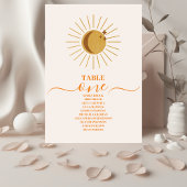 Vintage Mid Century Desert Wedding Tischnummer