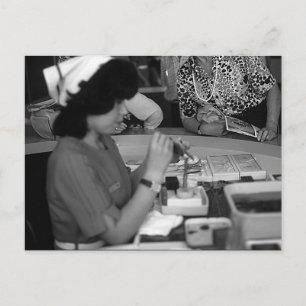 Vintage Mie Mikimoto-Perlenfabrik Postkarte
