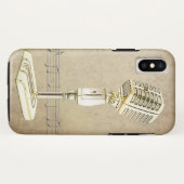 Vintage-Mikrofon-Design Case-Mate iPhone Hülle (Rückseite (Horizontal))