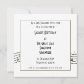 Vintage Mikrofon-Musik Einladung (Rückseite)