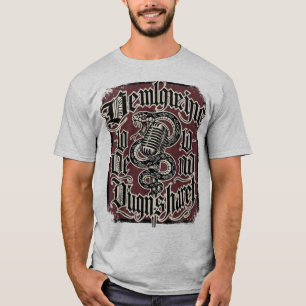Vintage-Mikrofon und Viper-Tätowierung im Illustra T-Shirt