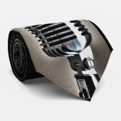 Vintage Mikrofonentwurfs-Krawatte Krawatte (Gerollt)