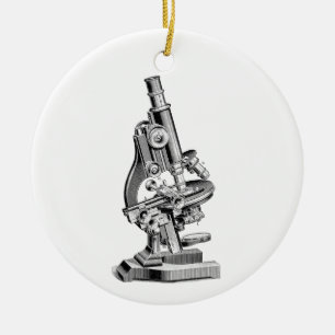 Vintage Mikroskop Illustration Retro Mikroskope Keramikornament