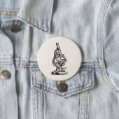 Vintage Mikroskop-Illustration Retro Steampunk Button (Beispiel)