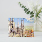 Vintage Milano Travel Einzigartiges Kunstwerk Post Postkarte (Stehend Vorderseite)