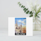 Vintage Milano Travel Feiertagspostkarte (Stehend Vorderseite)
