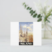 Vintage Milano Travel Postkarte (Stehend Vorderseite)