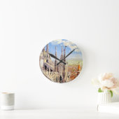 Vintage Milano Travel Runde Wanduhr (Zuhause)