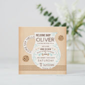 Vintage Milch & Cookies Kinderdusche Einladung (Stehend Vorderseite)