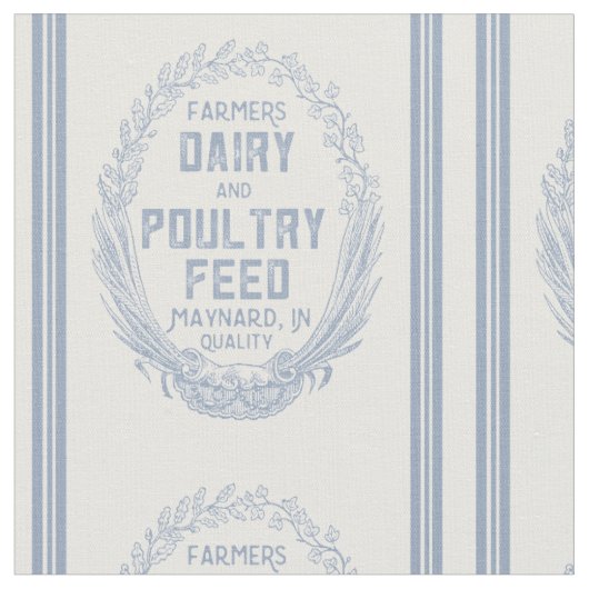 Vintage-Milch-Geflügelfuttersack-Design Stoff (Nahaufnahme)
