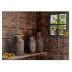 Vintage Milchdosen Schneidebrett