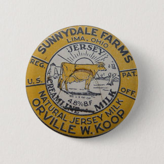 Vintage Milchflasche-Kappen-Ohio-Molkerei aus Lima Button