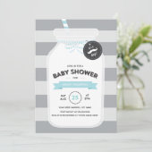 Vintage Milchflasche Kinderdusche einladen Einladung (Stehend Vorderseite)