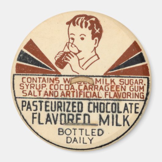 Vintage Milchflasche Magnet (Vorne)