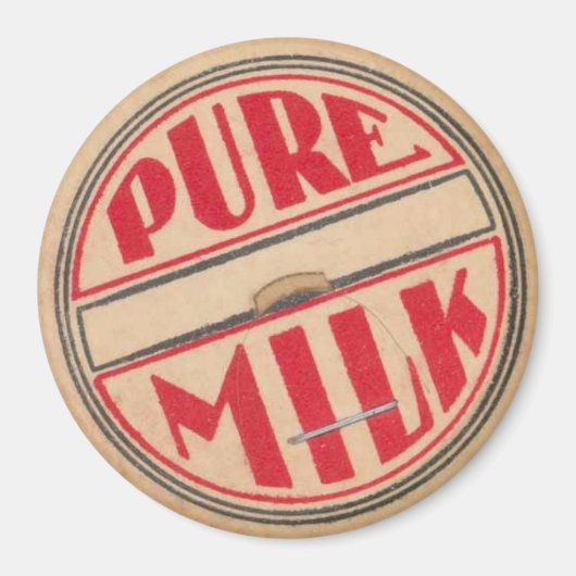 Vintage Milchflasche Magnet (Vorne)