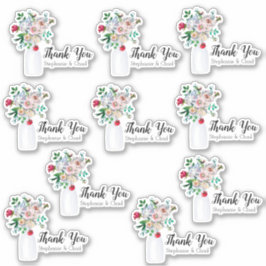 Vintage Milchflasche Vase Hochzeit Danke Set Aufkleber
