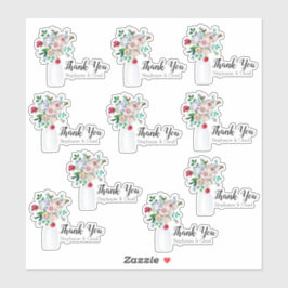 Vintage Milchflasche Vase Hochzeit Danke Set Aufkleber