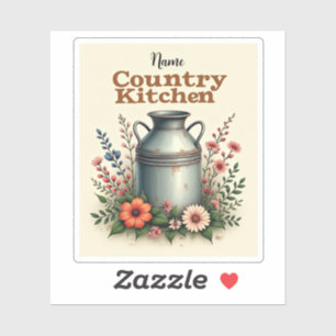 Vintage Milchflorenaufkleber Aufkleber