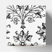 Vintage Milchflorentäscherung in Schwarz Geschenkschachtel (Oben)