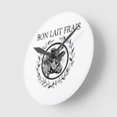 Vintage Milchkuh Runde Wanduhr (Winkel)