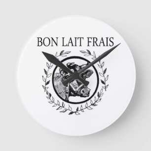 Vintage Milchkuh Runde Wanduhr