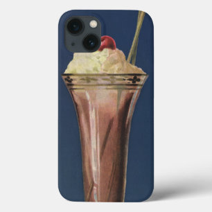 Vintage-Milchshake mit Schlagsahne und Kirsche Case-Mate iPhone Hülle