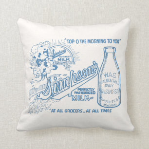 Vintage Milchwerbung Kissen
