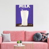 Vintage Milchwerbung Leinwanddruck (Insitu (Wohnzimmer))