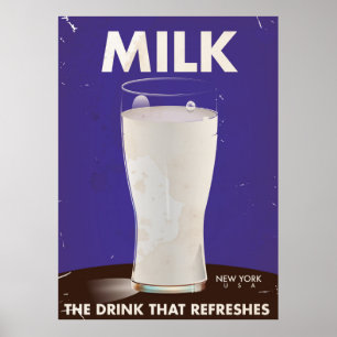 Vintage Milchwerbung Poster