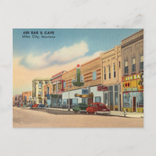 Vintage, Miles City, Montana Postkarte